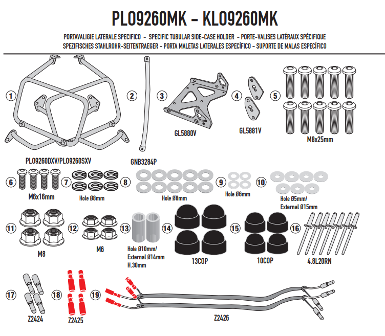 KAPPA STELAŻ KUFRÓW BOCZNYCH MONOKEY VOGE VALICO